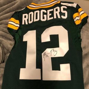 PACKERS FOOTBALL SHIRT... signed by RODGERS#12